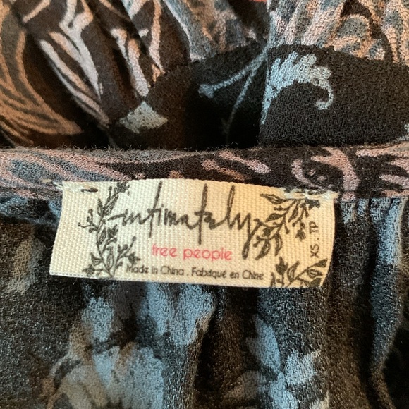 Free People Intimately Wildest Dreams Floral Shoulder Tie Mini Dress Whimsigoth - Picture 8 of 9